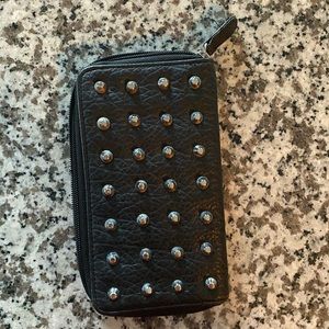 Black studded wallet